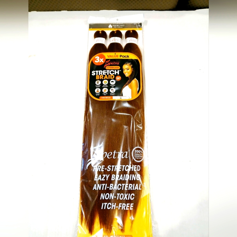 1 pack 3X Spectra Braiding hair extensions color 30(Auburn)